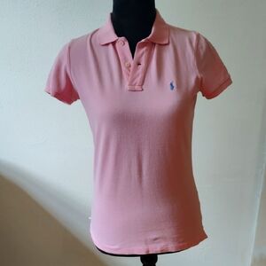 Polo Ralph Lauren slim fit pink Medium womens polo